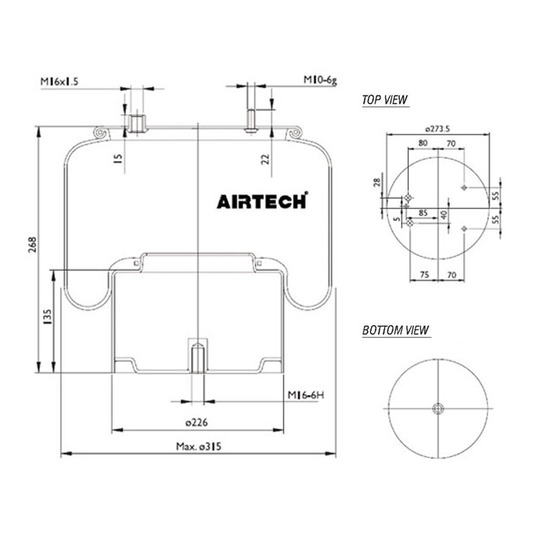 262.516 - Pneumatic suspension bellows 