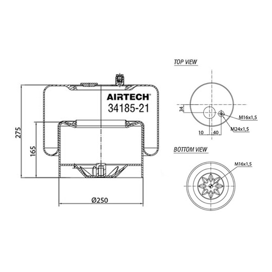 262.639 - Pneumatic suspension bellows 