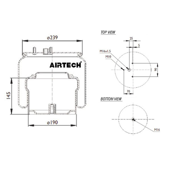 262.605 - Pneumatic suspension bellows 