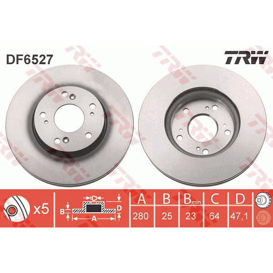 DF6527 - Brake Disc 