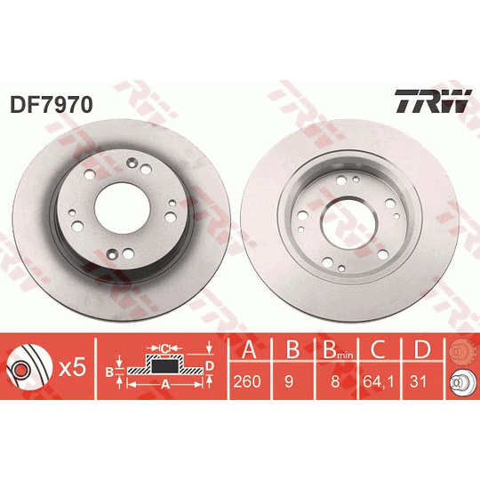 DF7970 - Brake Disc 