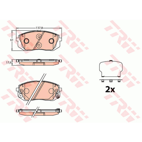 GDB3640 - Brake Pad Set, disc brake 