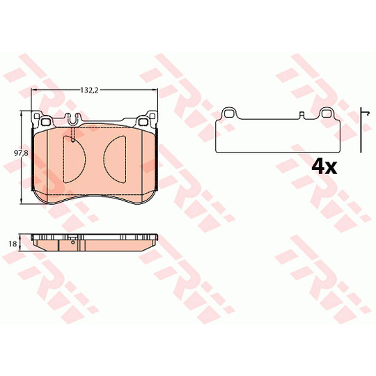 GDB2144 - Brake Pad Set, disc brake 