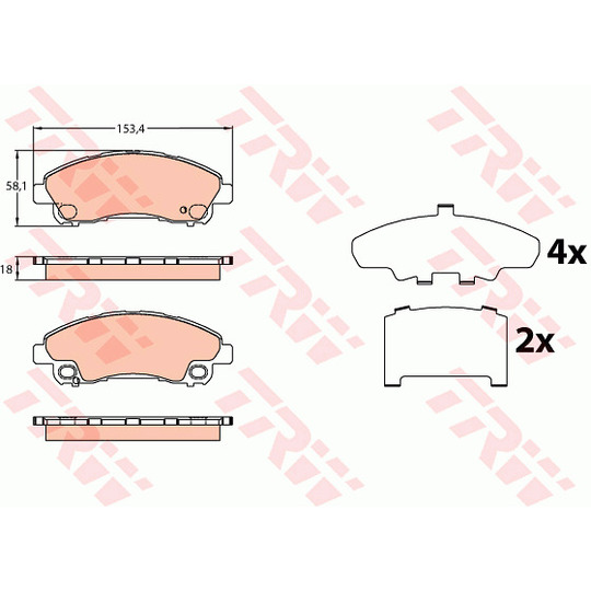 GDB3644 - Brake Pad Set, disc brake 