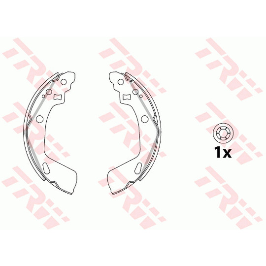 GS8865 - Brake Shoe Set, parking brake 