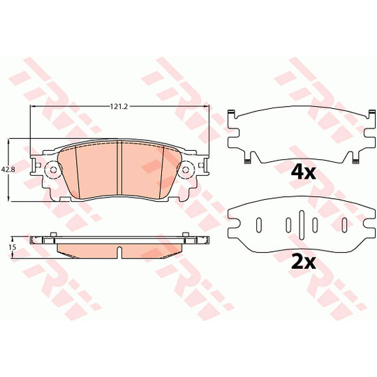 GDB4459 - Brake Pad Set, disc brake 