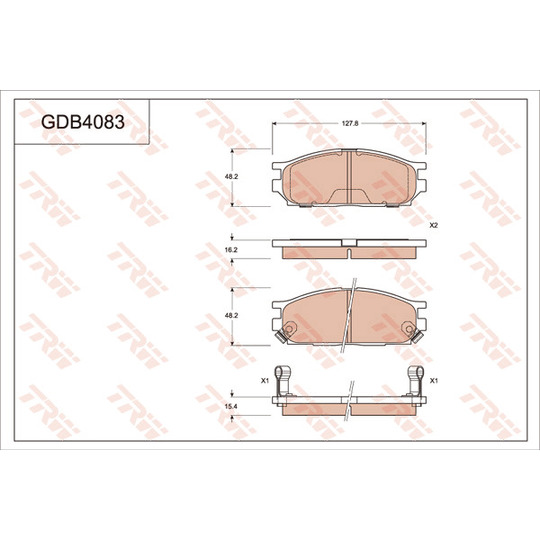 GDB4083 - Brake Pad Set, disc brake 