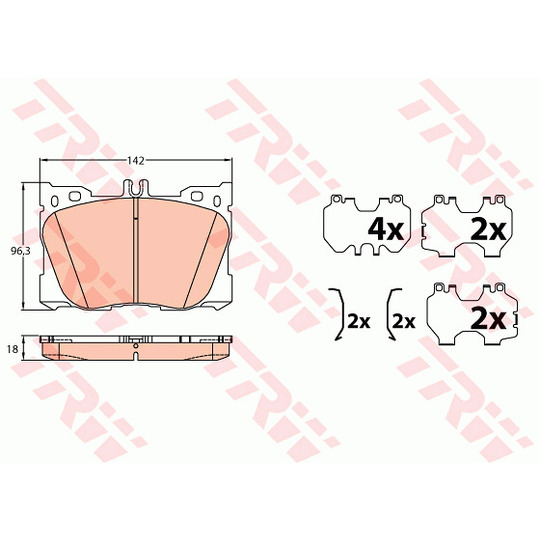 GDB2150 - Brake Pad Set, disc brake 