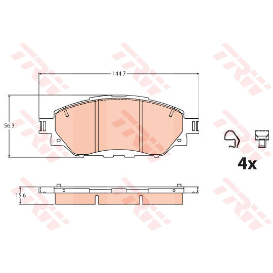 GDB2196 - Brake Pad Set, disc brake 