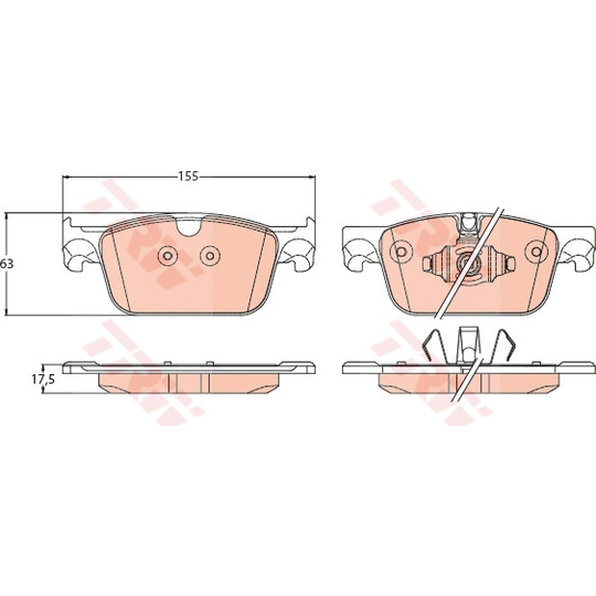 GDB2221 - Brake Pad Set, disc brake 