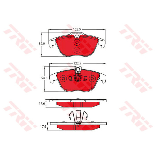 GDB2051DTE - Brake Pad Set, disc brake 