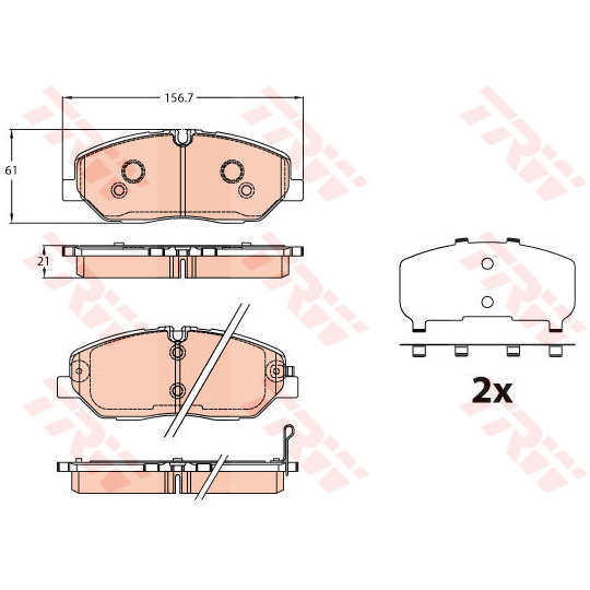 GDB2227 - Brake Pad Set, disc brake 