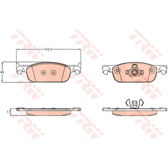 GDB2157 - Brake Pad Set, disc brake 