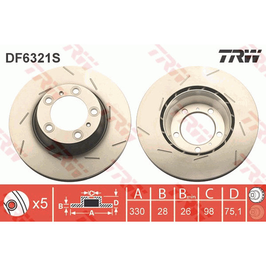DF6321S - Brake Disc 