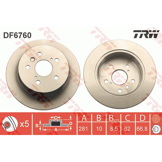 DF6760 - Brake Disc 