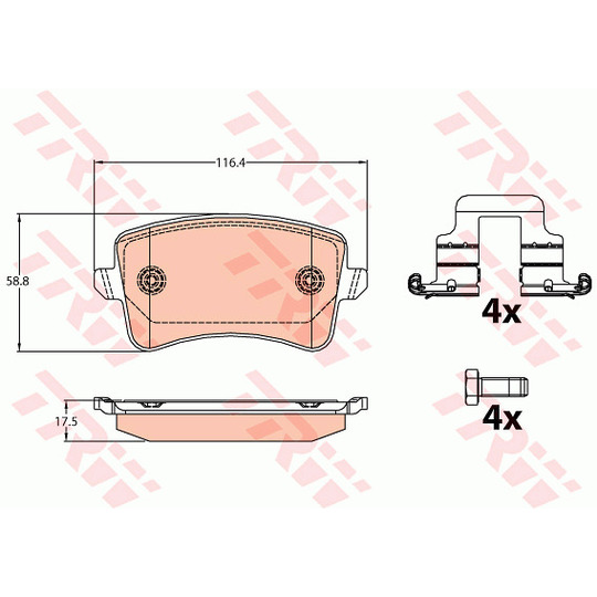 GDB2107 - Brake Pad Set, disc brake 