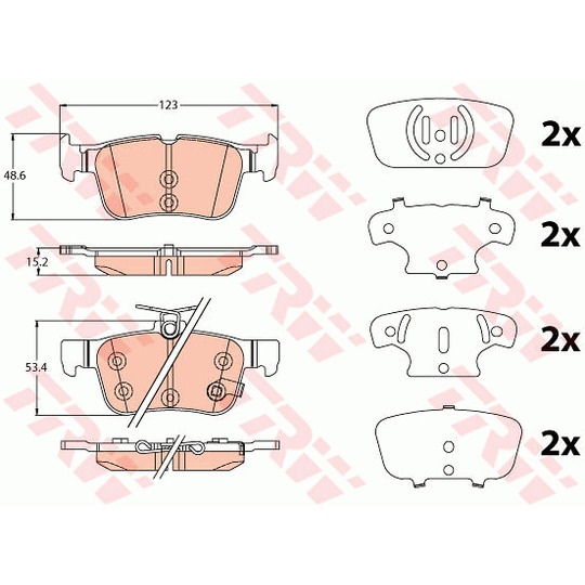 GDB2115 - Brake Pad Set, disc brake 