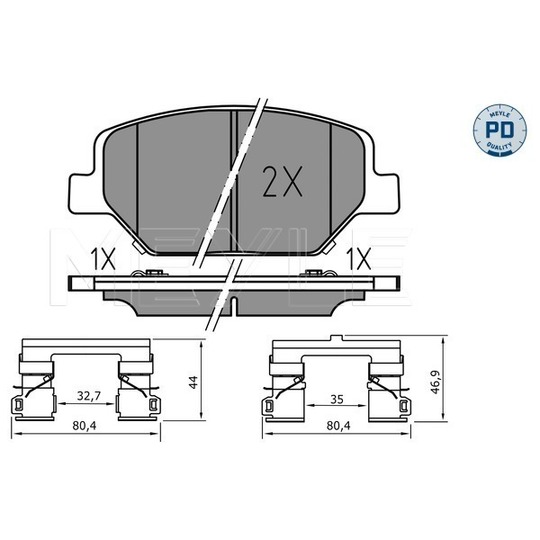 025 221 3819/PD - Brake Pad Set, disc brake 