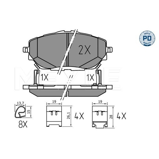 025 227 8218/PD - Brake Pad Set, disc brake 