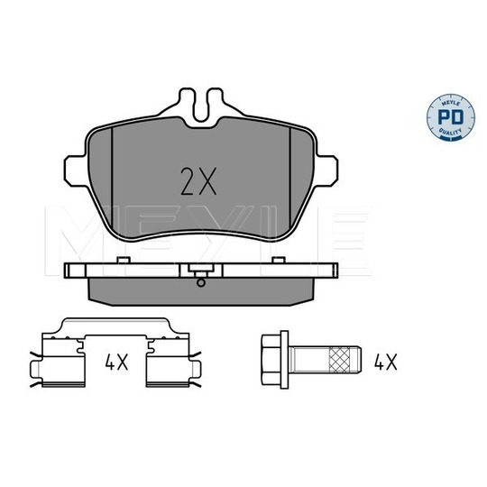 025 250 7119/PD - Brake Pad Set, disc brake 