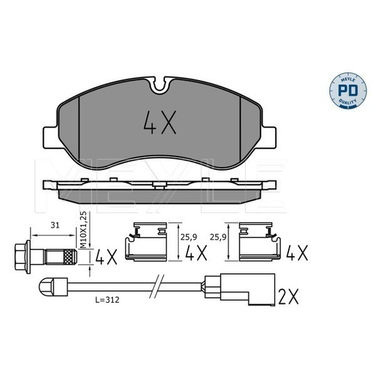 025 256 0217/PD - Brake Pad Set, disc brake 