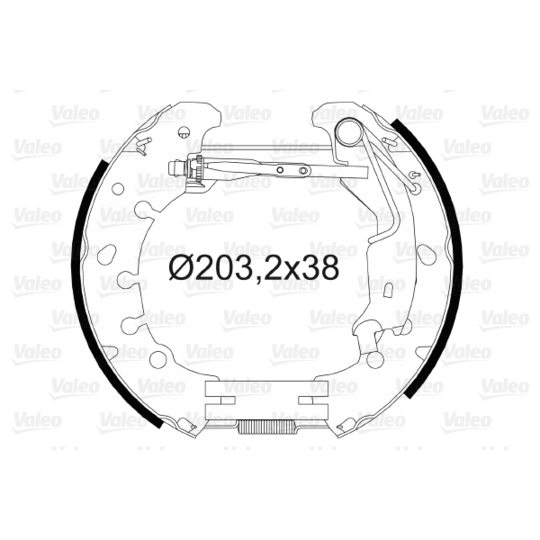 554887 - Brake drum set (shoe, cylinder, springs) 