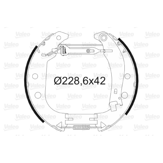 554892 - Brake drum set (shoe, cylinder, springs) 