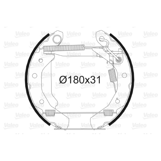 554878 - Brake drum set (shoe, cylinder, springs) 