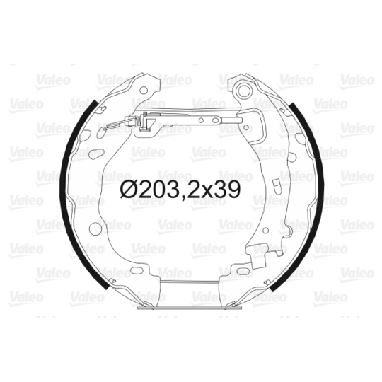 554871 - Brake drum set (shoe, cylinder, springs) 