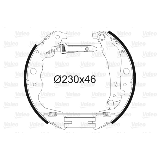 554901 - Brake drum set (shoe, cylinder, springs) 