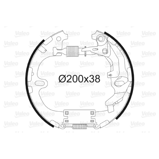 554880 - Brake drum set (shoe, cylinder, springs) 