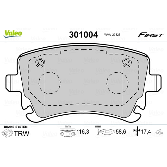 301004 - Brake Pad Set, disc brake 