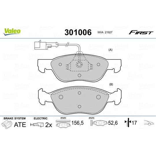 301006 - Brake Pad Set, disc brake 