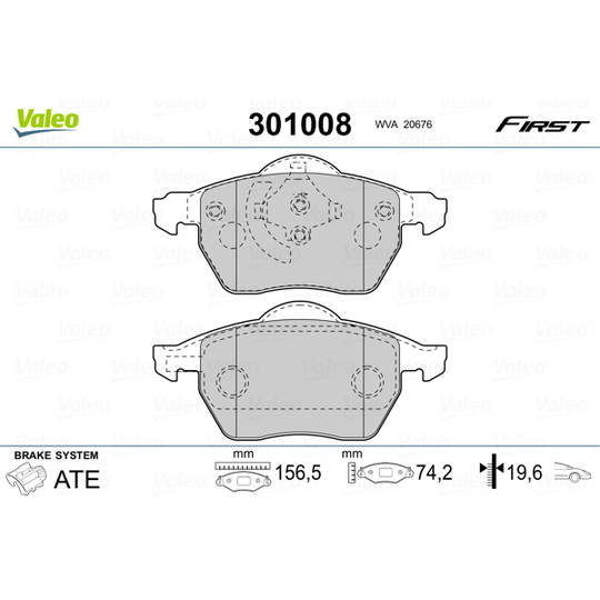 301008 - Brake Pad Set, disc brake 