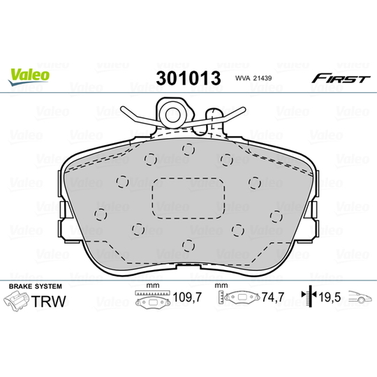 301013 - Brake Pad Set, disc brake 