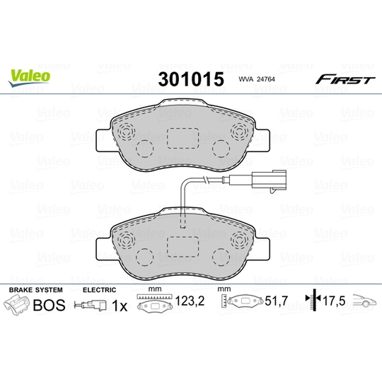 301015 - Brake Pad Set, disc brake 