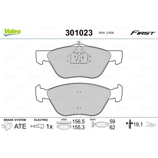 301023 - Brake Pad Set, disc brake 