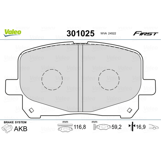 301025 - Brake Pad Set, disc brake 