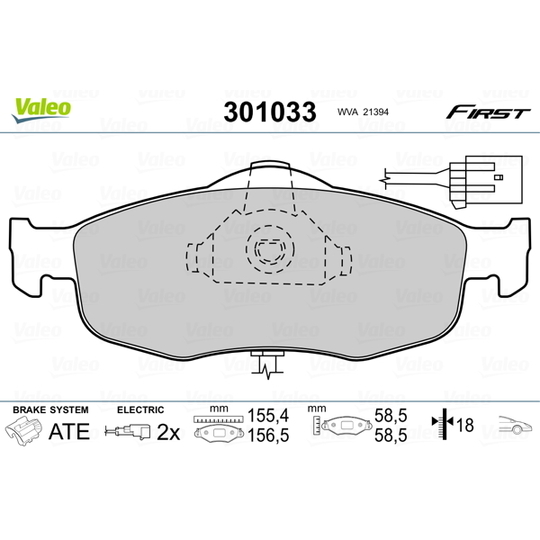 301033 - Brake Pad Set, disc brake 