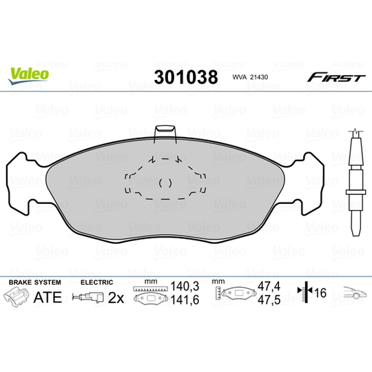 301038 - Brake Pad Set, disc brake 