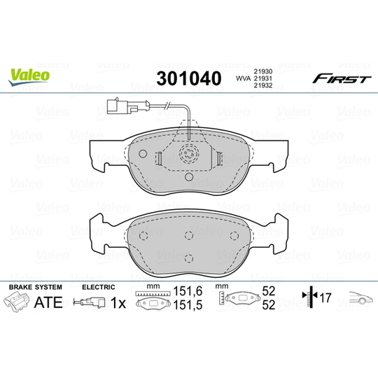 301040 - Brake Pad Set, disc brake 