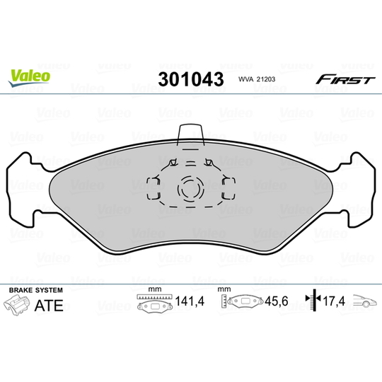 301043 - Brake Pad Set, disc brake 