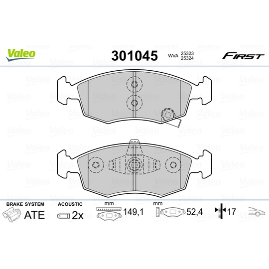 301045 - Brake Pad Set, disc brake 