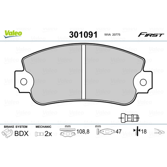 301091 - Brake Pad Set, disc brake 