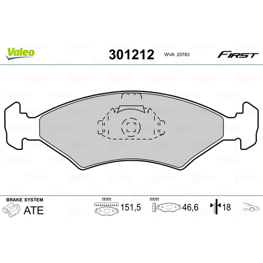 301212 - Brake Pad Set, disc brake 
