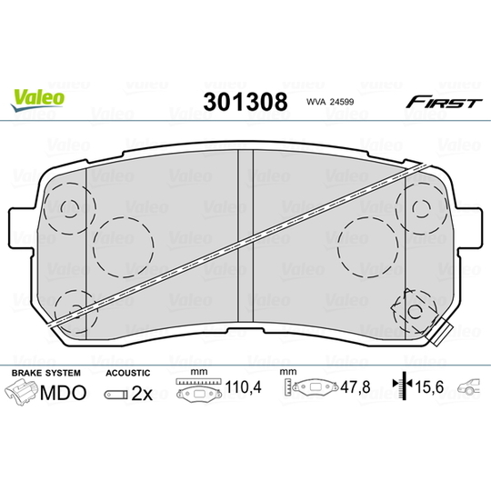 301308 - Brake Pad Set, disc brake 