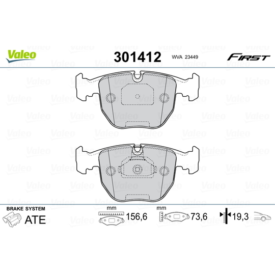 301412 - Brake Pad Set, disc brake 