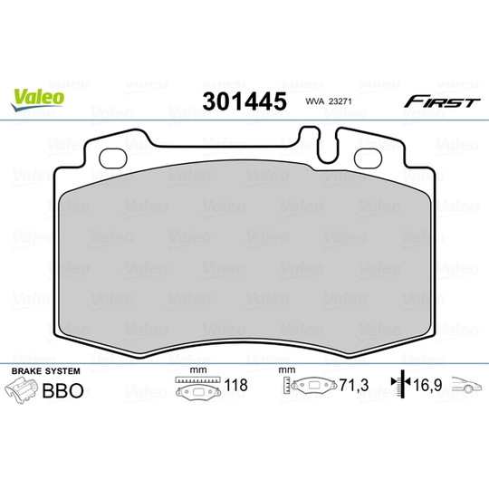 301445 - Brake Pad Set, disc brake 