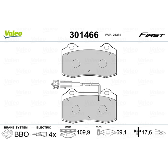 301466 - Brake Pad Set, disc brake 
