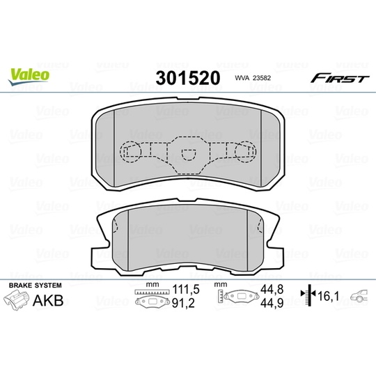 301520 - Brake Pad Set, disc brake 